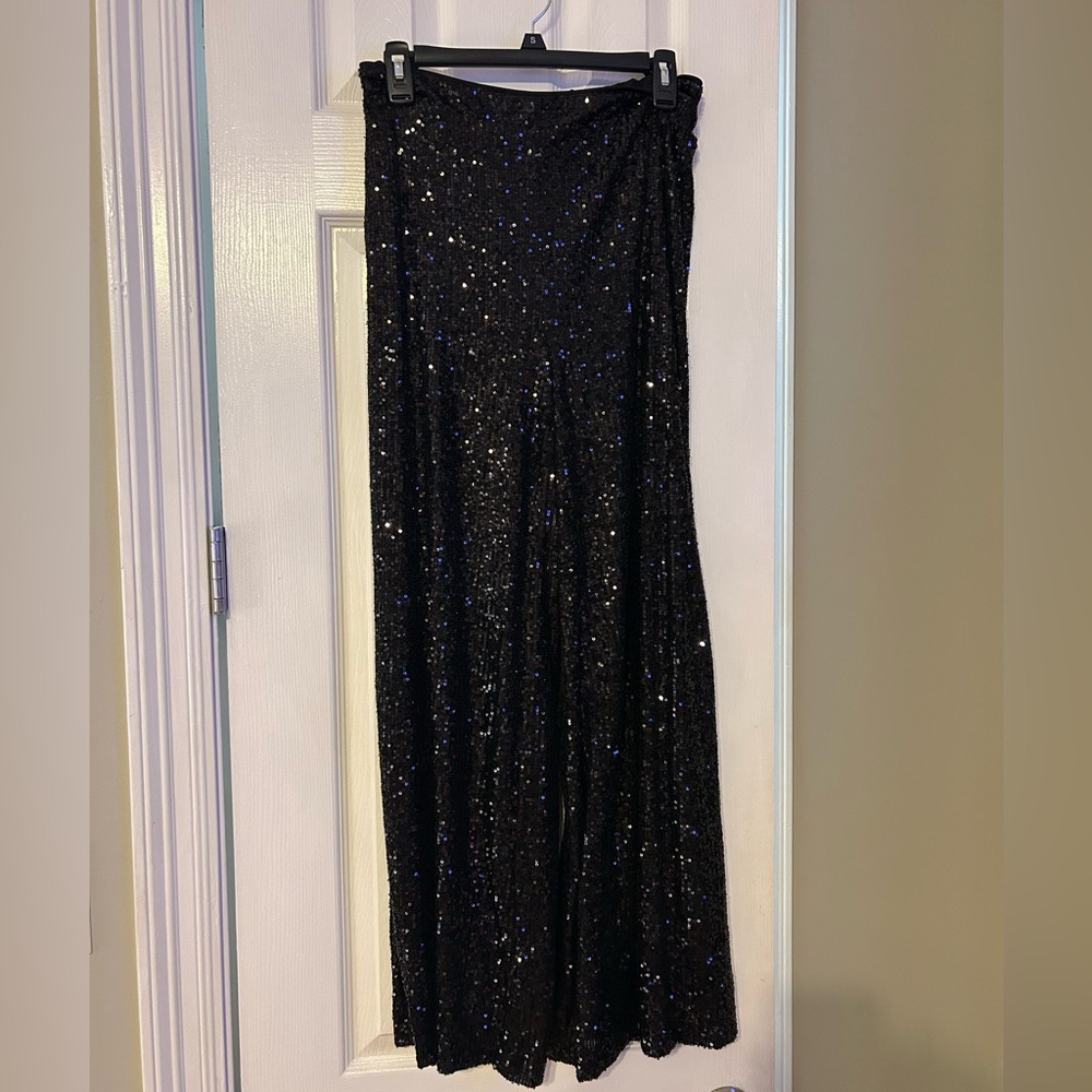 Aakaa Black Sequin Pants